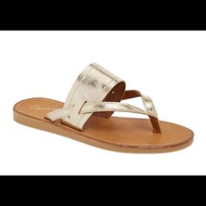 New In Box Seychelles Gold Mosaic Leather Sandal 8